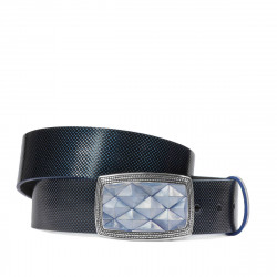 Unisex-Gürtel 07ld Lack Blau