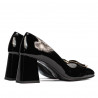 Damen Elegante Schuhe 1291 Lack Schwarz