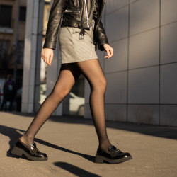 Damen Freizeitschuhe 6041 in Schwarz kombiniert Croco