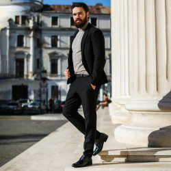 Elegante Herrenschuhe 908 schwarz