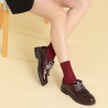 Damen Freizeitschuhe 6025 Lack Bordeaux