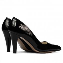 Elegante Damenschuhe 1234 schwarzer Lack