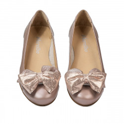Damen Ballerinas 6050 in verwaschenem Rosa kombiniert