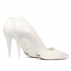 Elegante Damenschuhe 1246 weiß Lack