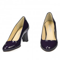 Elegante Damenschuhe 1209 Lack Indigo