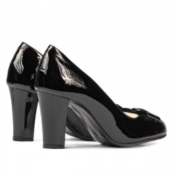 Elegante Damenschuhe 1245 Schwarz Lack
