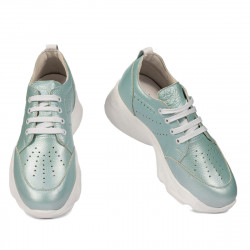 Damen-Sportschuhe 6046 türkis perlmuttfarben