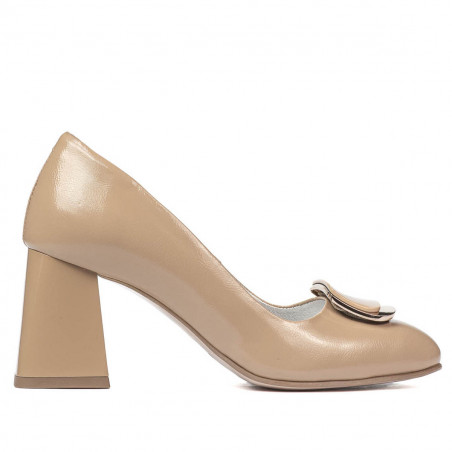 Elegante Damenschuhe 1291 Lack Beige
