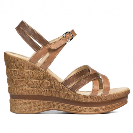 Damensandalen 5086 Camel Kombiniert