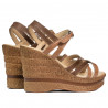 Damensandalen 5086 Camel Kombiniert