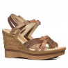 Damensandalen 5086 Camel Kombiniert