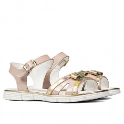 539 Lackkombination Kinder Sandalen in Nude