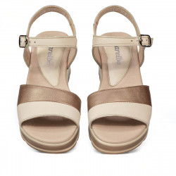 Damensandalen 5087 beige kombiniert
