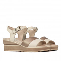 Damensandalen 5087 beige kombiniert