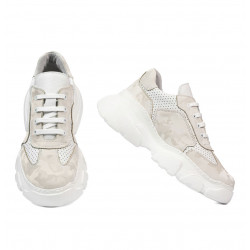Damen-Sportschuhe 6053 beige Tarnung kombiniert