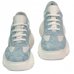Damen-Sportschuhe 6053 Blau Camouflage kombiniert