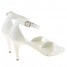 Damensandalen 1238-1 hellbeige Lackleder