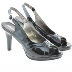 Damensandalen 1052 schwarzer Lack