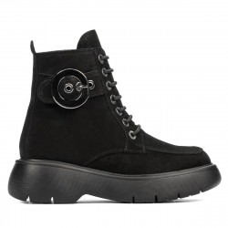 Damenstiefeletten 3372 schwarz Velours