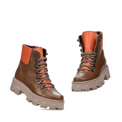 Damenstiefel 3373 braun kombiniert