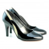 Elegante Damenschuhe 1218 Lack Schwarz+Beige