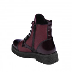 Kinderstiefel 3029 Lack Bordeaux kombiniert