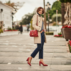 Elegante Damenschuhe 1278 rot lifestyle