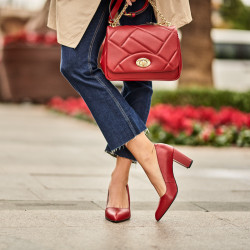 Elegante Damenschuhe 1278 rot lifestyle