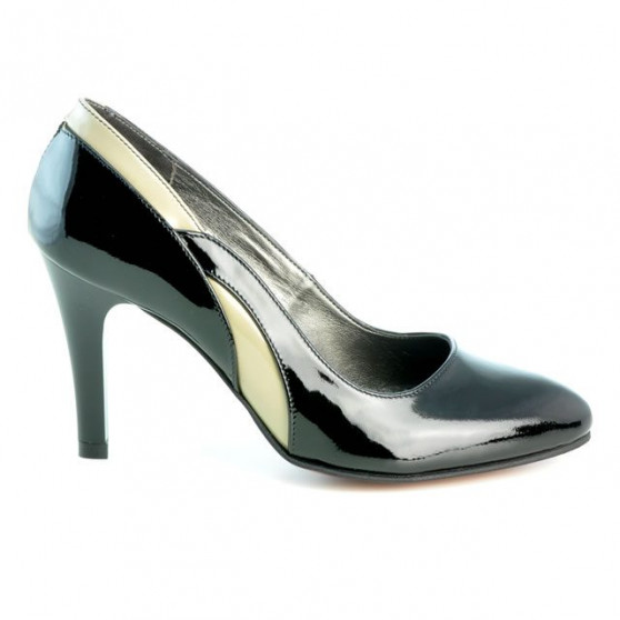 Elegante Damenschuhe 1218 Lack Schwarz+Beige Elegante Damenschuhe 1218 Lack Schwarz+Beige