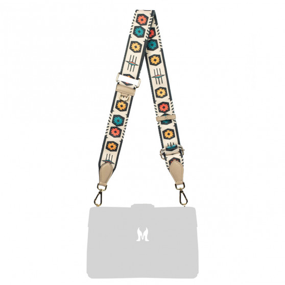 Mehrfarbiger + beige Schultergurt (Riemen) 101g