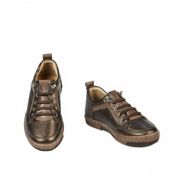 Kleinkinderschuhe 78c in Kupfer kombiniert