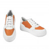 Damen-Sportschuhe 6059 Weiß+Orange