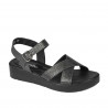 Damen Sandalen 5049-1 metallisch schwarz