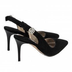 Damensandalen 1295 schwarz Antilope