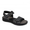 Damensandalen 5090 schwarz metallisiert kombiniert