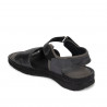 Damensandalen 5090 schwarz metallisiert kombiniert
