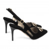 Damensandalen 1294 Schwarz Antilope