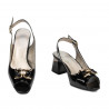 DamentSandalen 1297 schwarz Lack