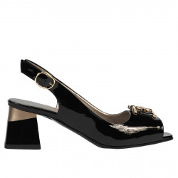 DamentSandalen 1297 schwarz Lack