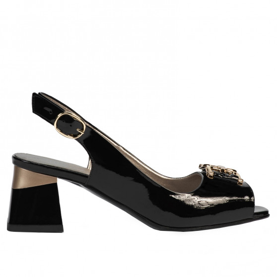 DamentSandalen 1297 schwarz Lack