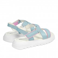 Damen Sandalen 5092 blau kombiniert