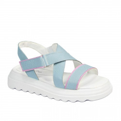 Damen Sandalen 5092 blau kombiniert