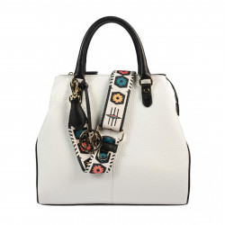 Damentasche Handtasche 002g weiß+schwarz
