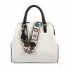 Damentasche Handtasche 002g weiß+schwarz