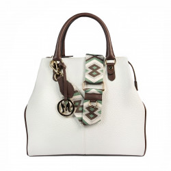 Damentasche Handtasche 002g weiß+braun