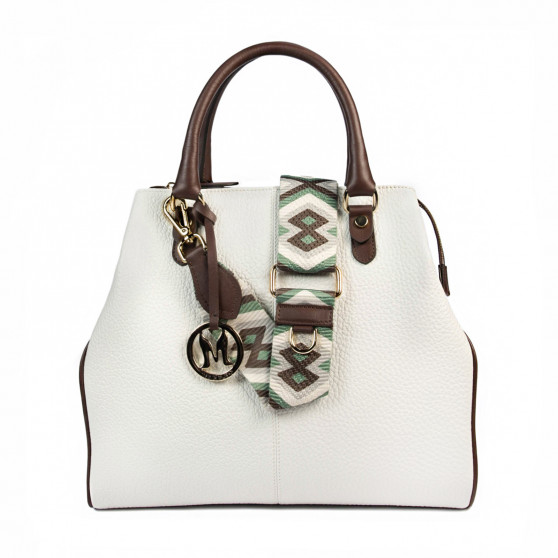 Damentasche Handtasche 002g weiß+braun Damentasche Handtasche 002g weiß+braun