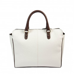 Damentasche Handtasche 002g weiß+braun