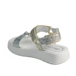 Damen Sandalen 5082 silber+gold