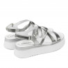 Damensandalen 5100 silber kombiniert