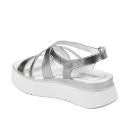 Damensandalen 5100 silber kombiniert